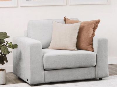 Abbyson Home Oversized Armchair with Ottoman – Brand New