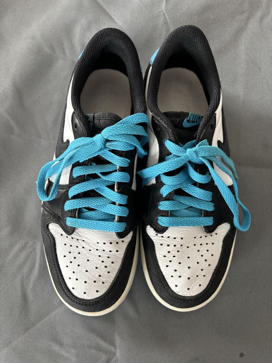 Jordan 1 Retro Low OG Black Dark Powder Blue