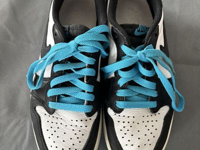 Jordan 1 Retro Low OG Black Dark Powder Blue