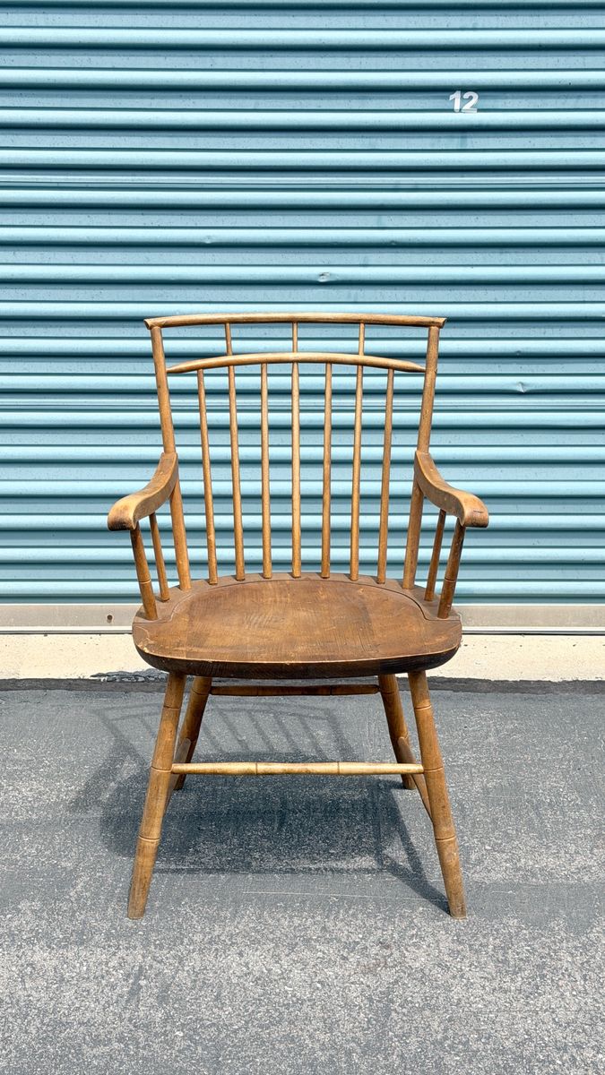 Hagerty Antique Wood Accent Chair - made in USA