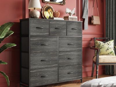 NEW 9 DRAWER FABRIC DRESSER