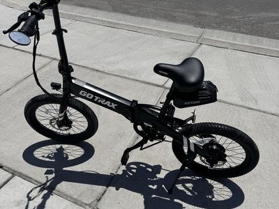 GoTrax EBE1 Folding Electric Bike - Black, 14" Wheels