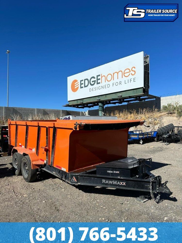 7x14 RawMaxx DUMP Dump Trailer - 44" Sides - 14K GVWR Solar Panel