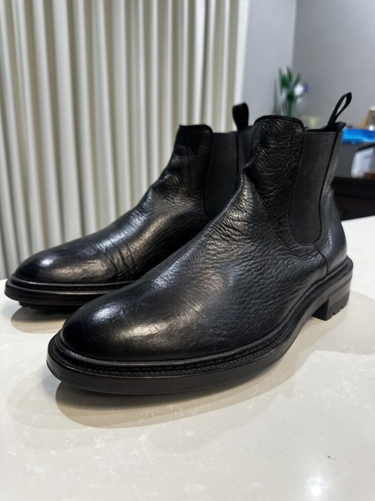 Mens Frye Greyson Black Leather Boots Sz 10.5