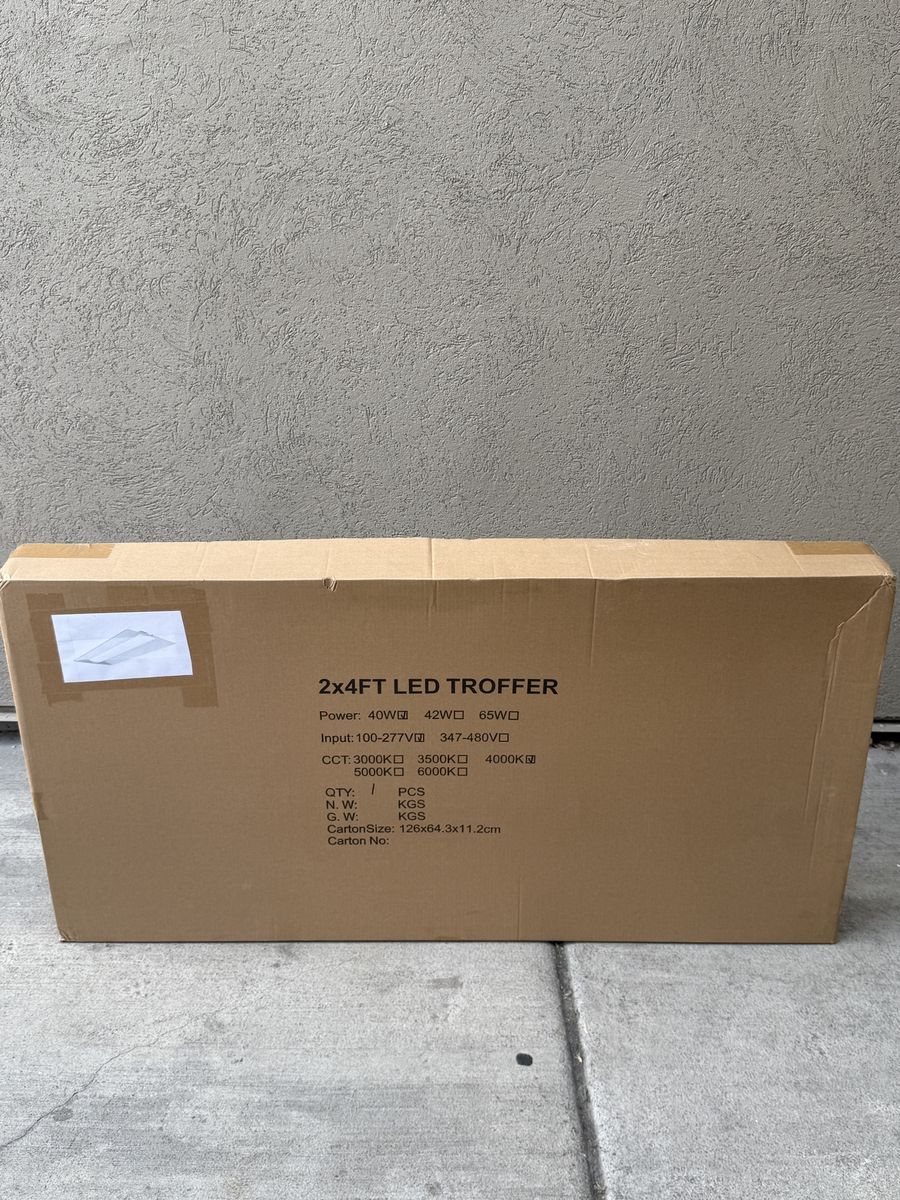 2x4FT LED Troffer Light Panel, 40W, 100-277V, 4000K