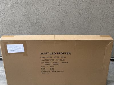 2x4FT LED Troffer Light Panel, 40W, 100-277V, 4000K