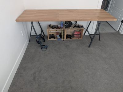 6' solid butcher block table