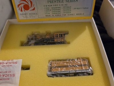 Sunset Models Inc. Prestige Series D & RGW 2-8-0 C-16 HO Model Train #268