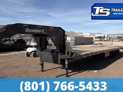 8.5x38 Diamond C FMAX-HDT 212 Gooseneck Hydraulic Dovetail Equipment Trailer - 25.9K GVWR -