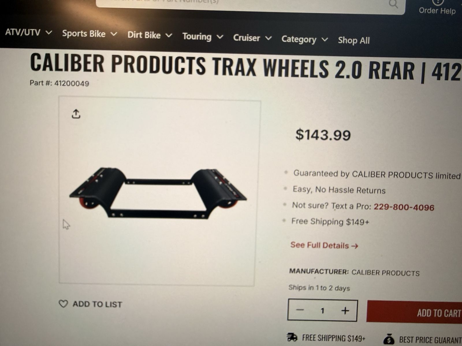 Caliber rear trax wheels 2.0