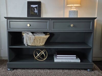 Custom Ashwood Moss Console Table