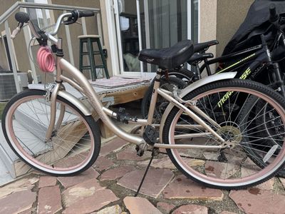 Kent Glendale Women's Cruiser Bike - Tan/Pink, Single Speed, 26" Wheels