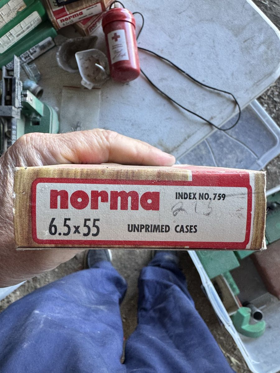 Norma 6.5x55 Unprimed Cases Index No. 759 Reloading Brass