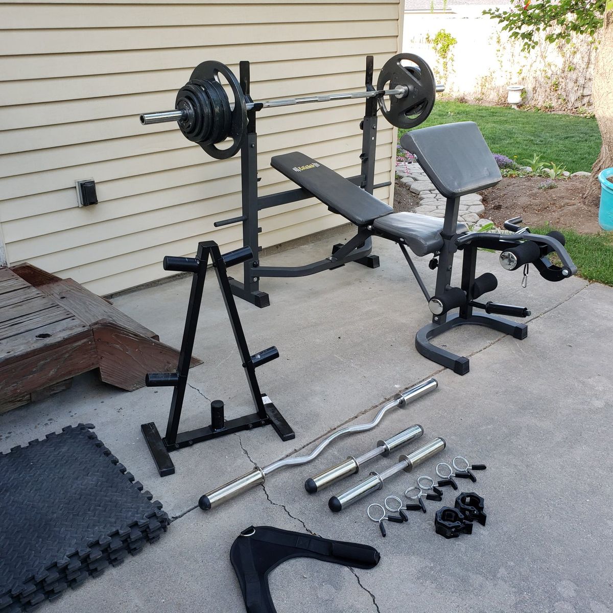 Olympic Weight Bench / Weights / Bars / Tree / Mat