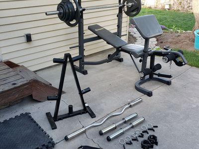 Olympic Weight Bench / Weights / Bars / Tree / Mat