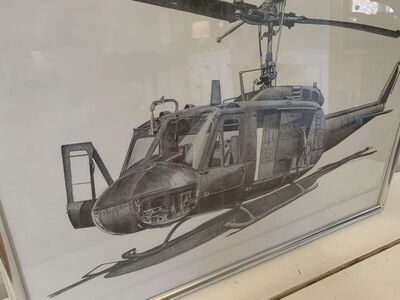 Silver Framed Army Helicopter