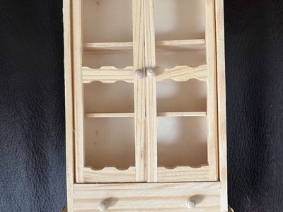 Vintage Wooden Dollhouse Display/Curio Cabinet