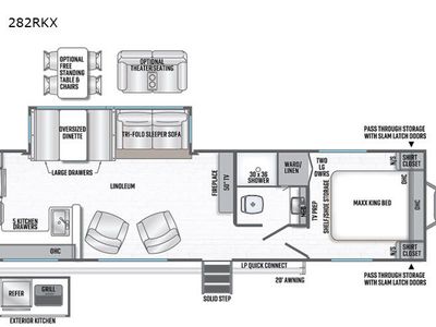 2021 Forest River RV Wildcat Maxx 282RKX Front Bedroom|Outdoor Kitchen|Rear Kitchen