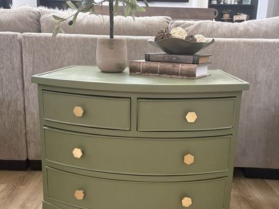 Sage Green Curved End Table