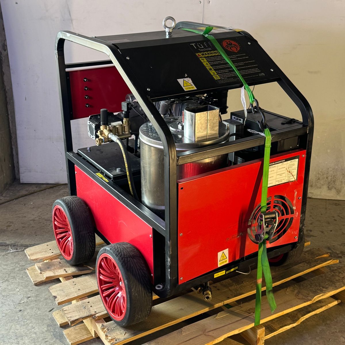 TUFF TECHNIK 4000 PSI Mobile Industrial Gas-Powered Pressure Washer with Hot Water Burner HQ2815 (New Other, Cosmetic Damaged)