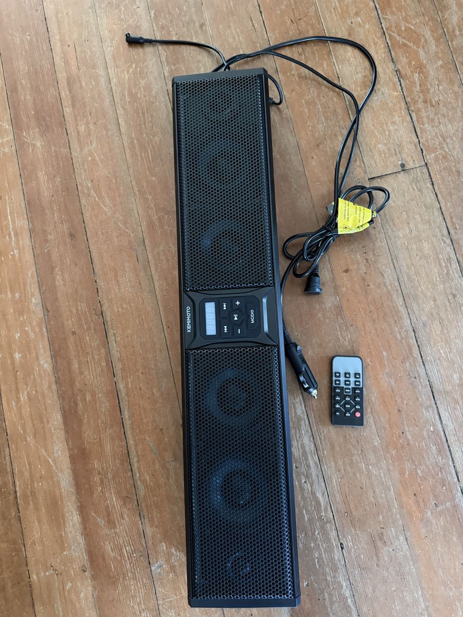 KEMIMOTO 6-Speaker Metal UTV Sound Bar, 25-inch IP65 Waterproof Golf Cart Sound Bar, ATV Speaker with RGB, remote