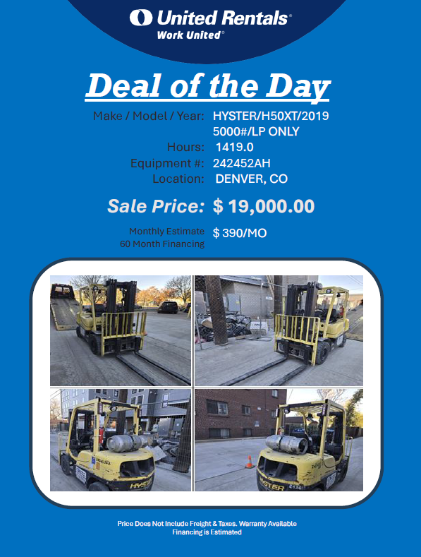 Hyster Whse forklift 5K low hrs