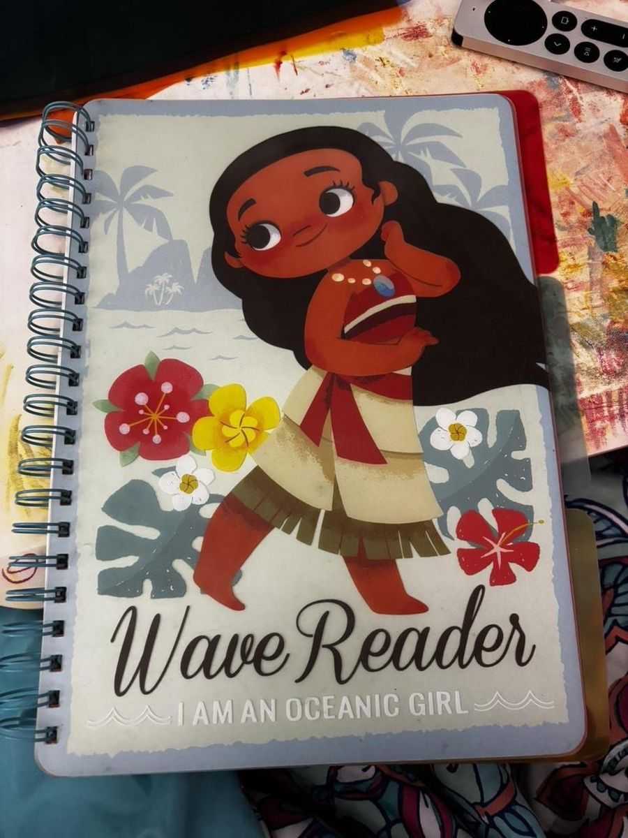 Disney Moana "Wave Reader" Spiral Note organizer- "I Am an Oceanic Girl"