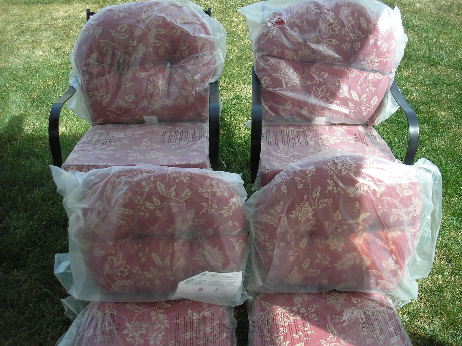 new, four seat and back cushions.