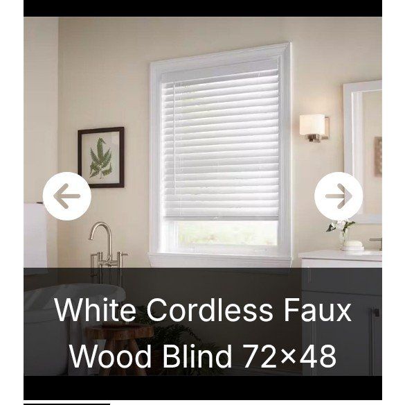 78" x 48" Faux Wood Blinds (NEW)