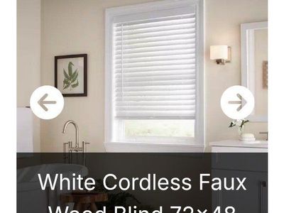 78" x 48" Faux Wood Blinds (NEW)
