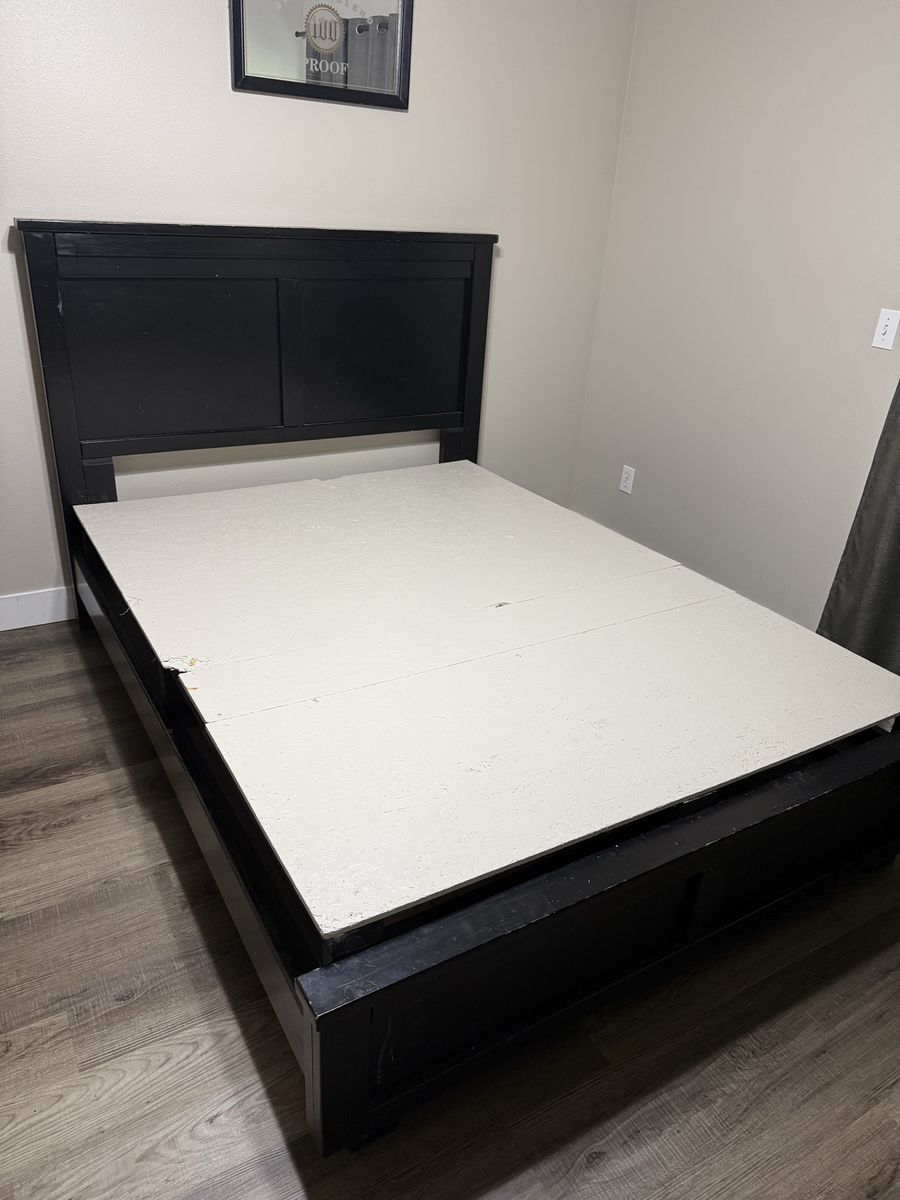 Queen Bed Frame and mattress