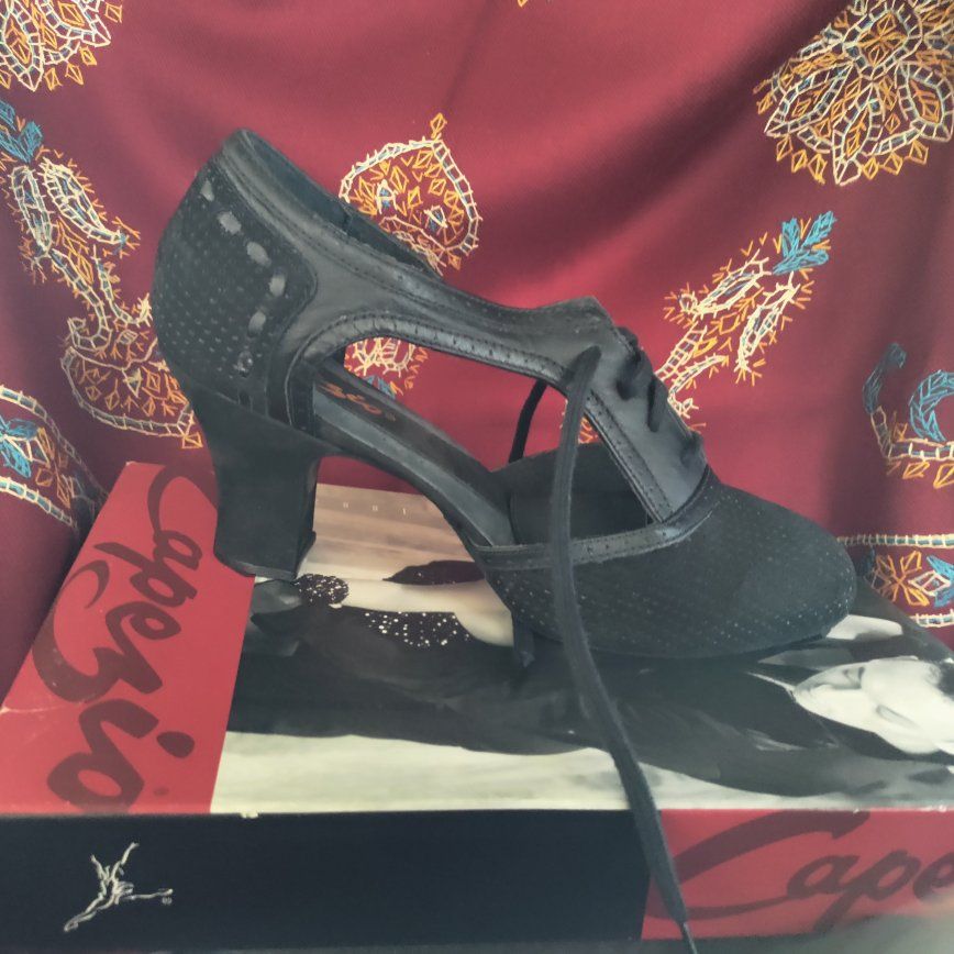 Capezio BR58 2.5 Marissa Women's Black Character Dance Shoes Size 8M