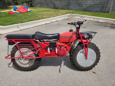 2011 ROKON Ranger All-Terrain Motorcycle Fat Tire Dirt Bike - Good Condition includes single track trailer