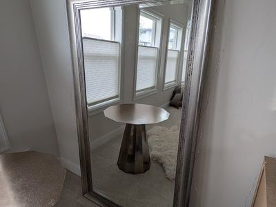 Large Silver Ornate Floor Mirror - Excellent Condition