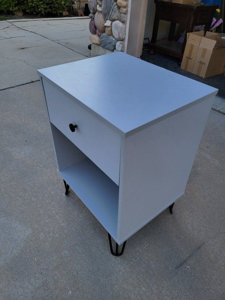 Grey side table / nightstand