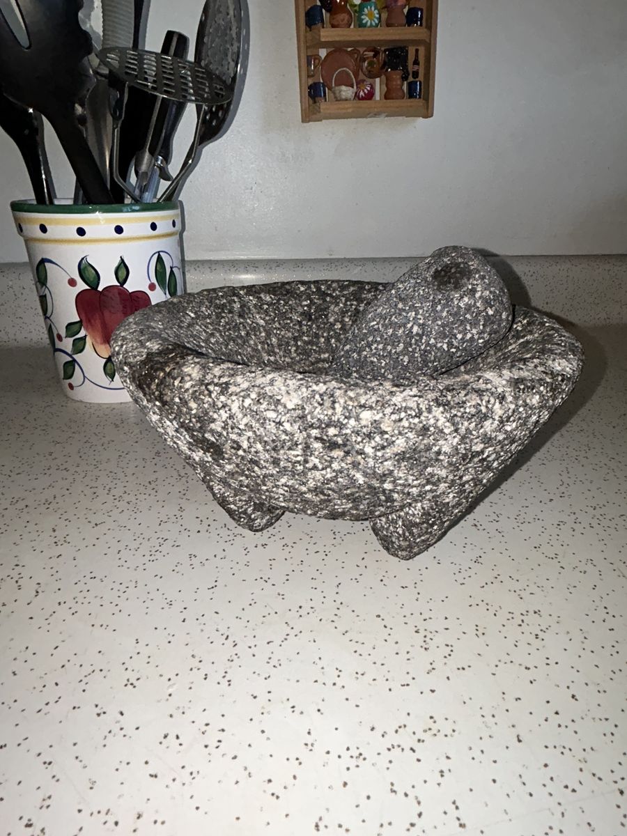 Volcanic Basalt Molcajete Mortar and Pestle