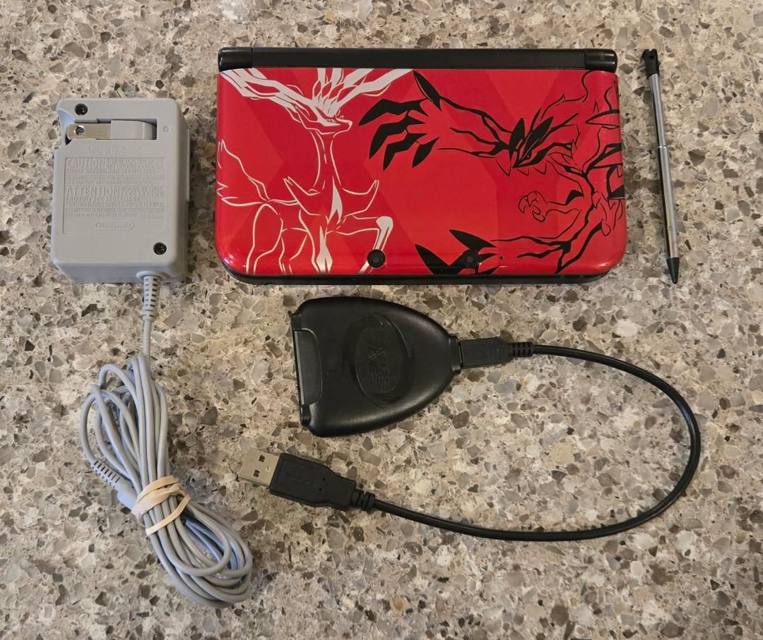 Nintendo PokeMon Xerneas + Yveltal Red Edition 3ds Xl with charger! Trades considered!