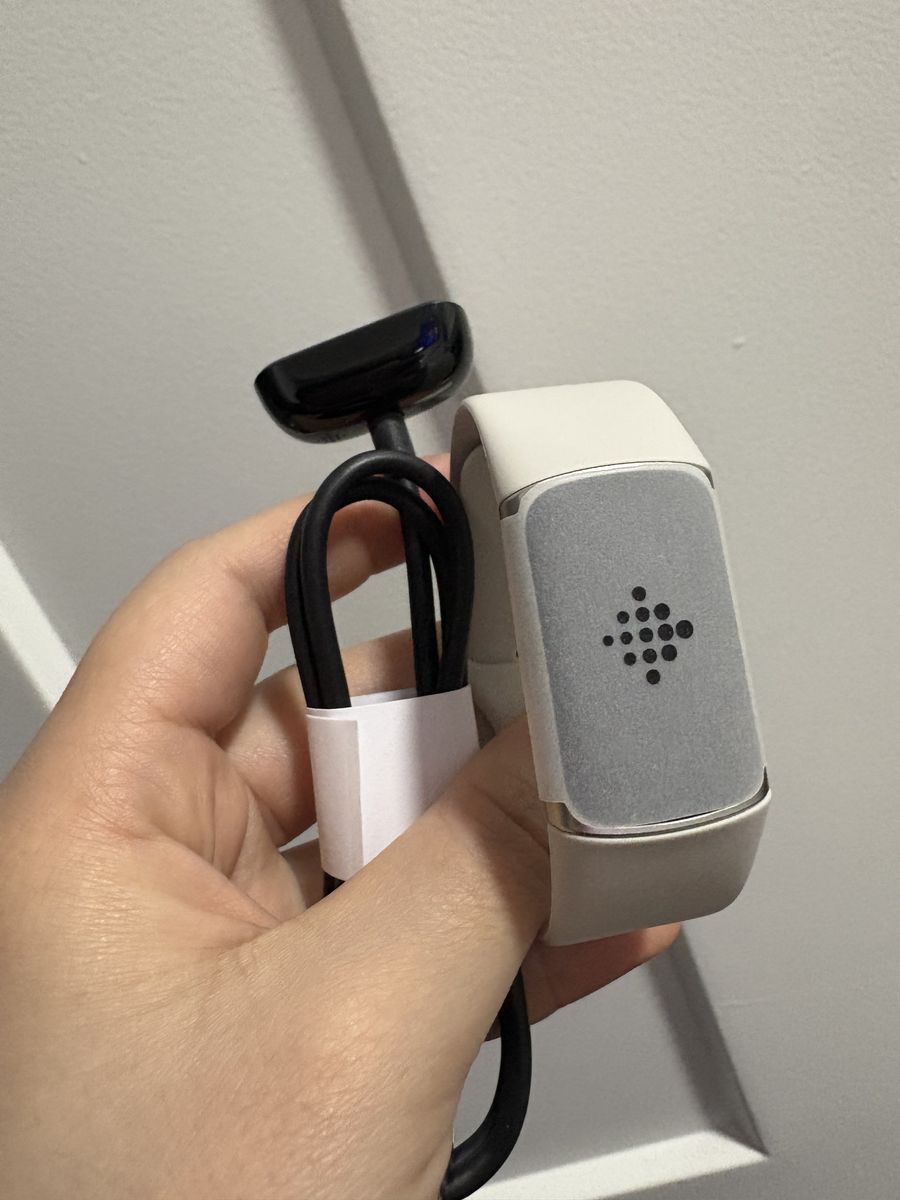 FitBit Charge 6 Silver Case White Band