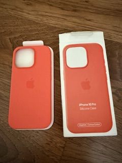 Apple iphone 16 Pro silicone case with mag safe and camera control - Tangerine. Good condition used a short time.