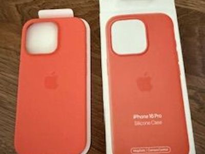 Apple iphone 16 Pro silicone case with mag safe and camera control - Tangerine. Good condition used a short time.