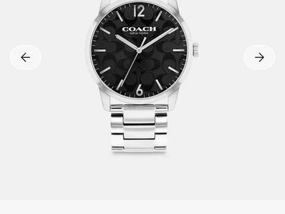 Coach Keane Watch 39mm Stainless Steel Black Signature Dial