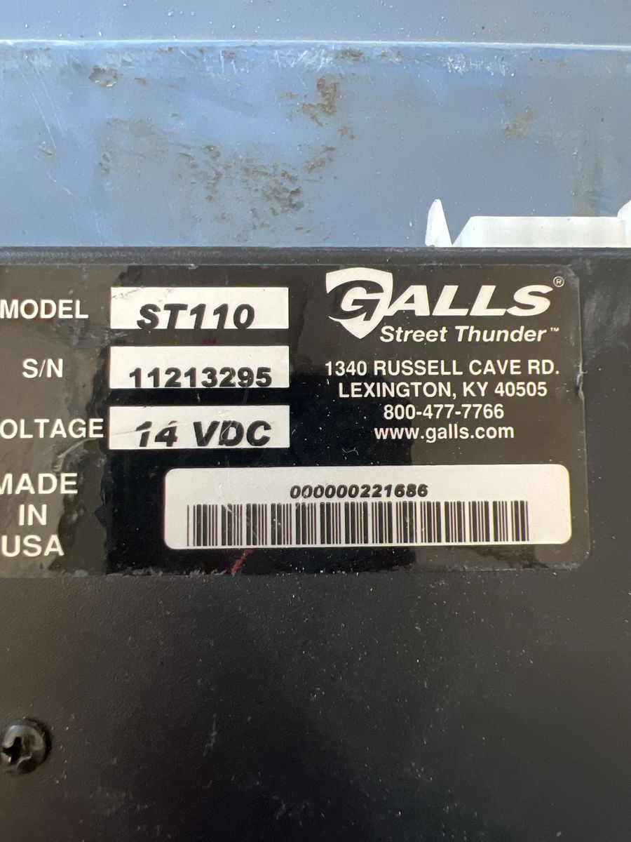 Galls Street Thunder ST110 Emergency Siren Controller with Feniex Triton Speaker