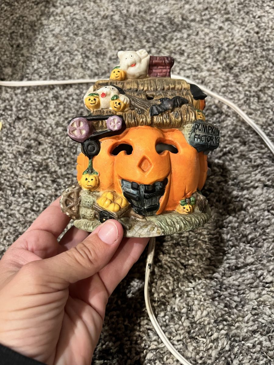 Halloween Light Up Pumpkin Sculpture 