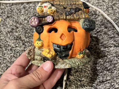 Halloween Light Up Pumpkin Sculpture