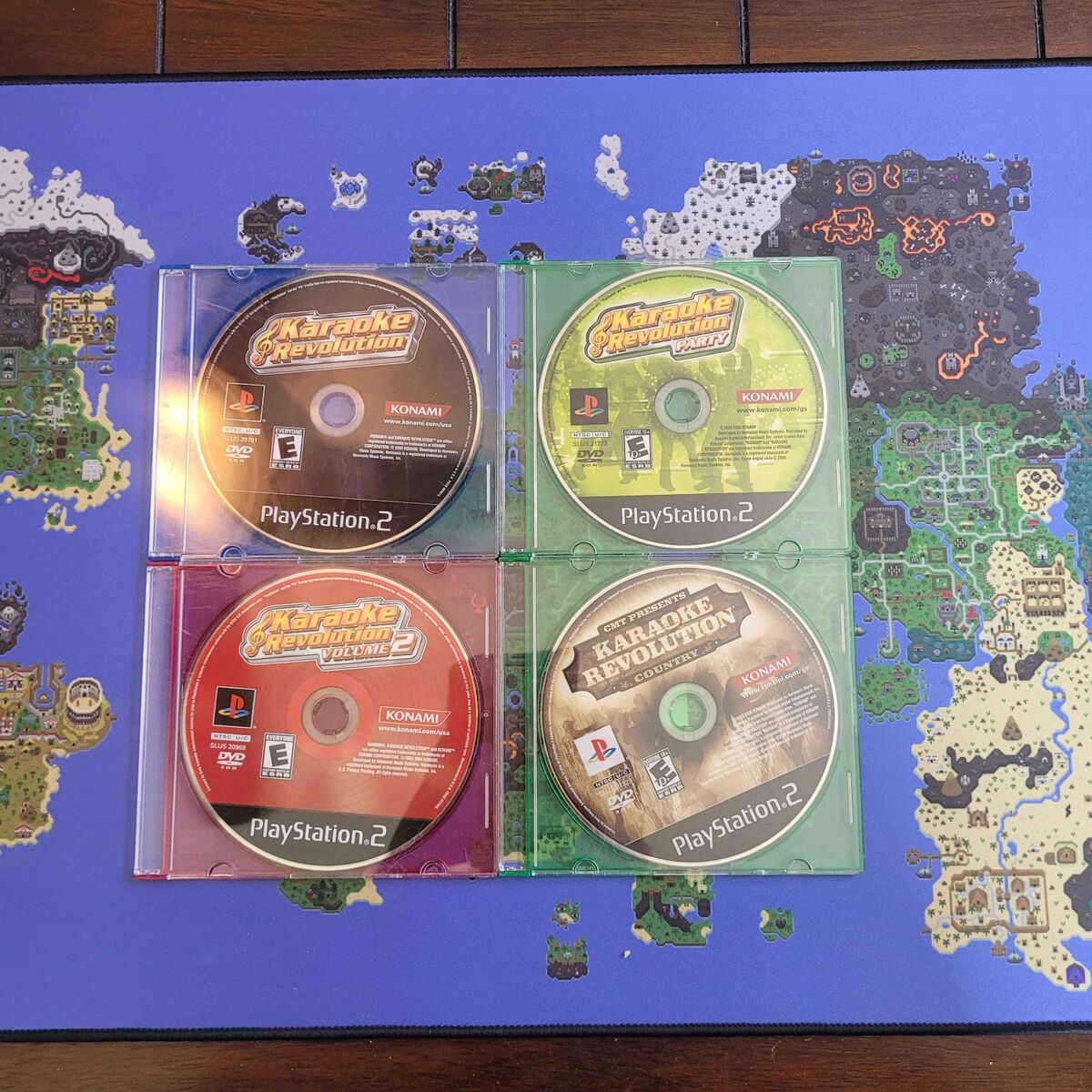 Karaoke Revolution Set (Base game, Party, Country, Volume 2)