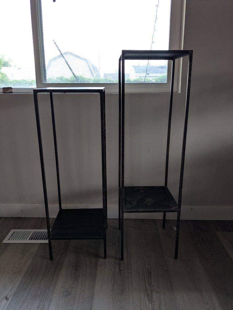 Heavy duty metal plant stands