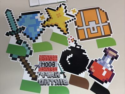 Minecraft Party Decor Table Toppers
