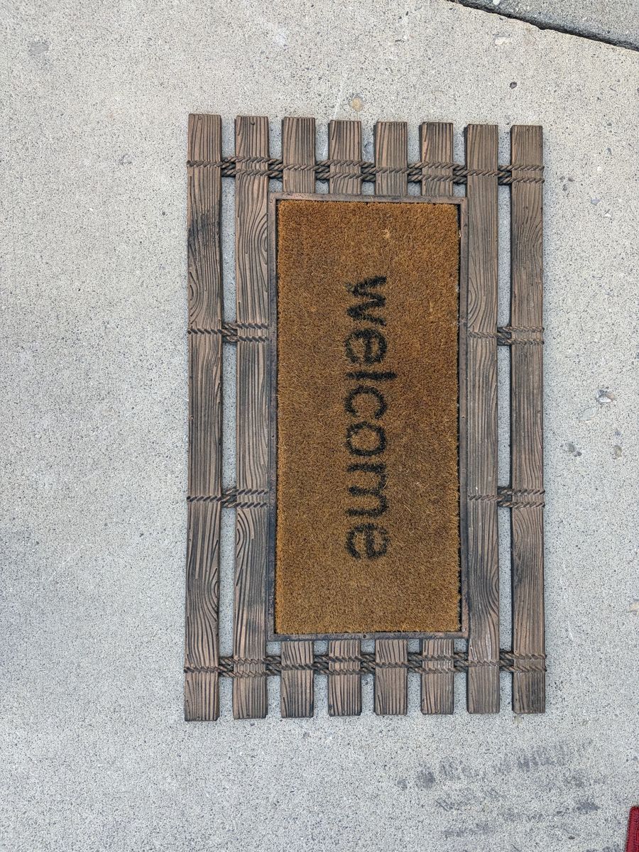 Outside welcome rug