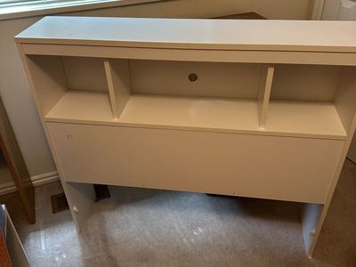 White twin bookcase headboard