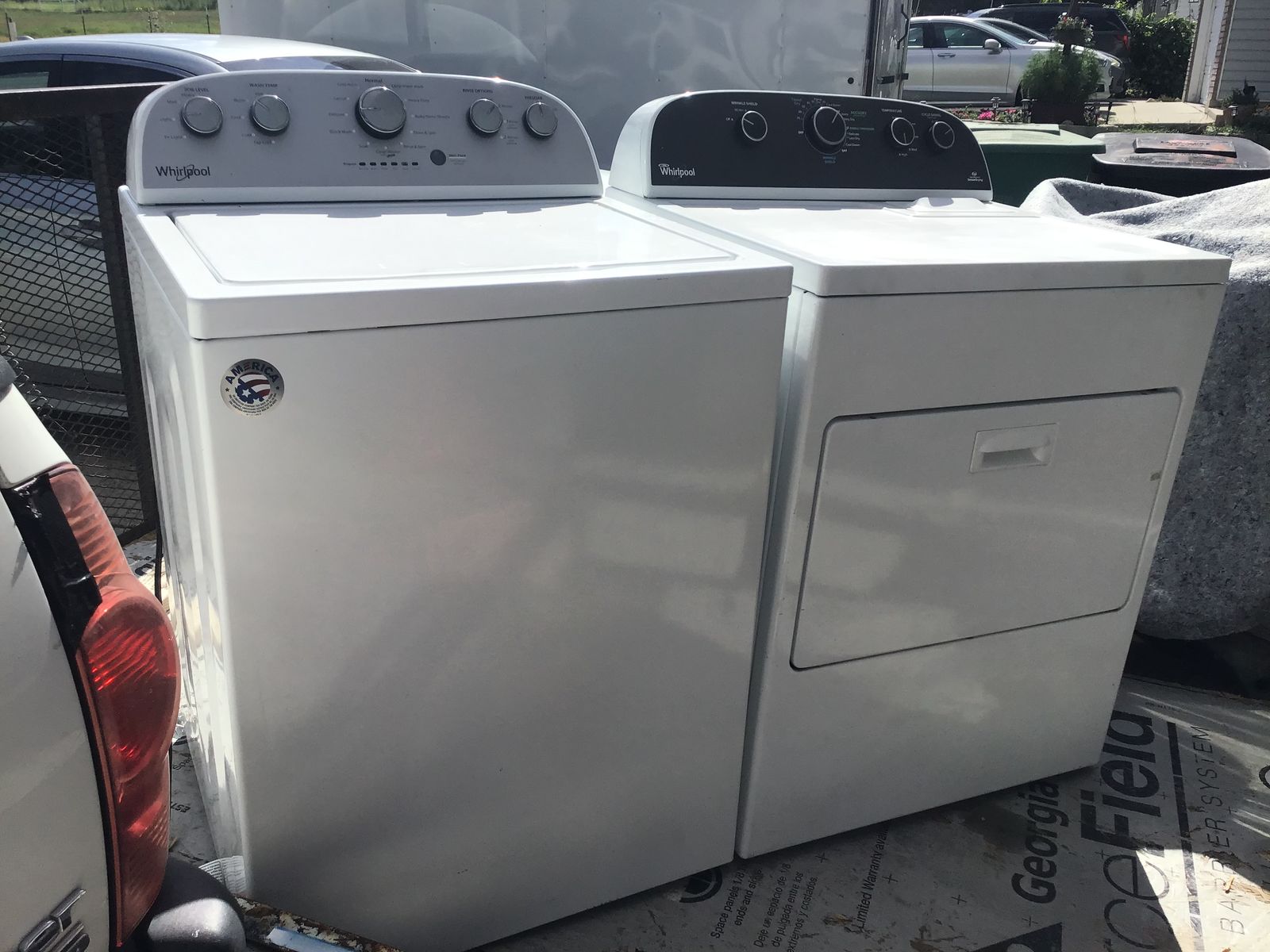 Whirlpool Super capacity White Top Load Washer & Electric Dryer Set - includes free delivery!